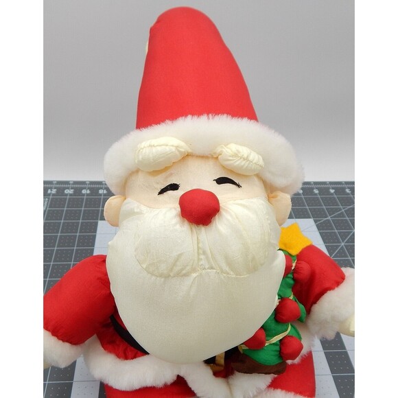 Musical Santa Claus Nylon Parachute Christmas Tree 10 Inch Plays Partial Songs - Picture 9 of 9